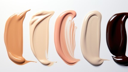 Poster - Different shades of liquid paint lined up in a row. Can be used for various artistic and creative projects