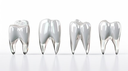 Aufkleber - A row of toothbrushes sitting next to each other. Perfect for dental hygiene or oral care concepts