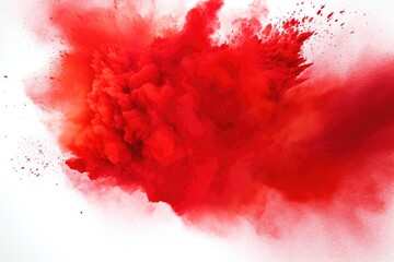 Poster - A red dust cloud flying in the air. This image can be used to depict a dusty environment or a windy day.
