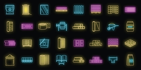 Poster - modern construction materials icons set. outline set of modern construction materials vector icons n