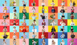 © Pixel-Shot - Set of children in uniforms of different professions on color background