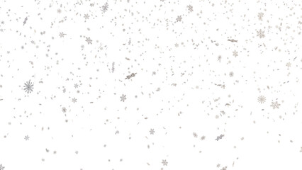 Snow flakes falling with snowdrifts isolated on transparent background. Vector christmas snowfall overlay texture, white snowflakes flying in winter air.