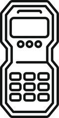 Sticker - Deep laser meter icon outline vector. Screen lcd electric. Modern tool