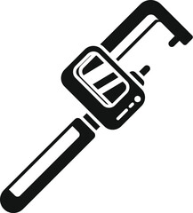 Wall Mural - Digital micrometer device icon simple vector. Laboratory tool. Micro gauge