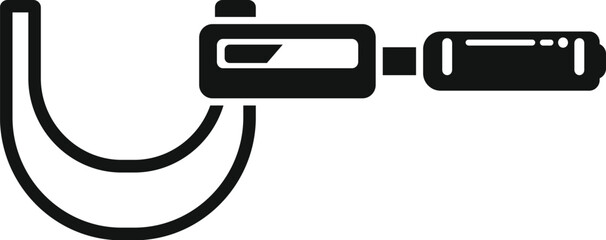 Poster - Digital micrometer icon simple vector. Scale object. High calibrated