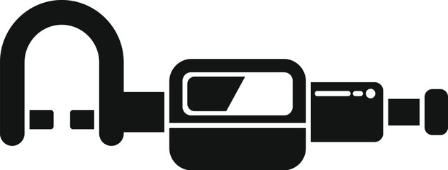 Wall Mural - Scale accuracy micrometer icon simple vector. Digital device. Scale number