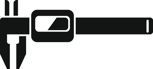 Poster - Classic digital micrometer icon simple vector. Scale meter object. Steel work exact
