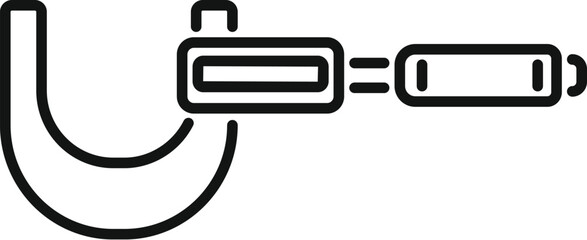 Poster - Exact metal measurement icon outline vector. Object work steel. Scale meter