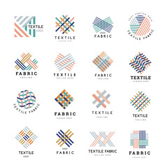 Poster - sewing industry logo. embroidery workshop badges collection recent vector illustrations set