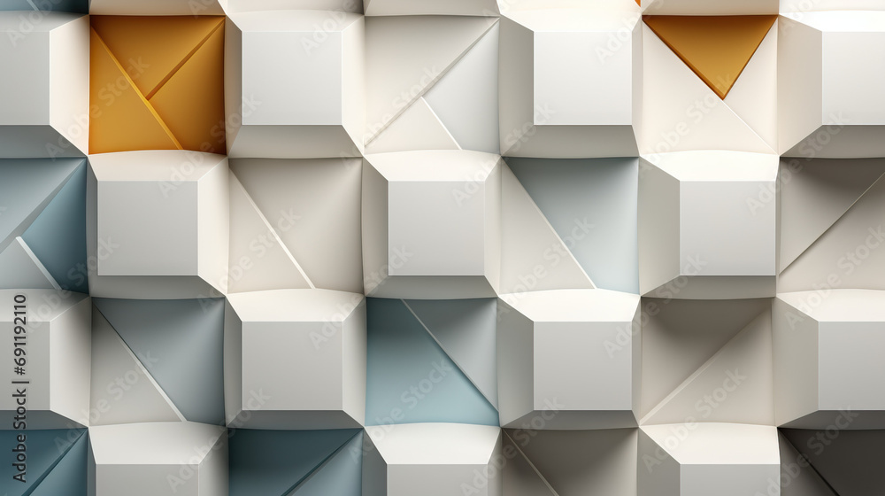Vector Illustration of Geometric Seamless Pattern: White Paper Texture ...