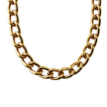 Gold Jewelry. Gold Chain Bracelet And Necklace Isolated On Transparent Background. Generative AI