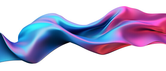 Poster - 3d glass of abstract shape in the form of a wave. illustration of 3d rendering. generative ai