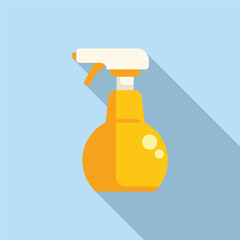 Poster - Reuse spray bottle icon flat vector. Hand wash atomizer. Powder graffiti