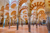 Fototapeta  - Interior vaulted ceiling of the Mezquita Cathedral, originally part of the Great Mosque of Cordoba