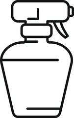 Sticker - Hand disinfect air icon outline vector. Spray bottle. Gun water clean