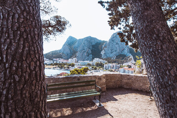 Wall Mural - Panorama of the city of Omis - Dalmatia - Croatia