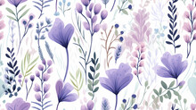 Beauty Of Lavender Seamless Pattern