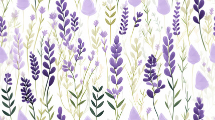  beauty of lavender seamless pattern