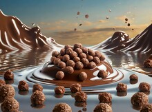 Chocolate balls cereal wallpaper