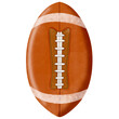 American football isolated on transparent background