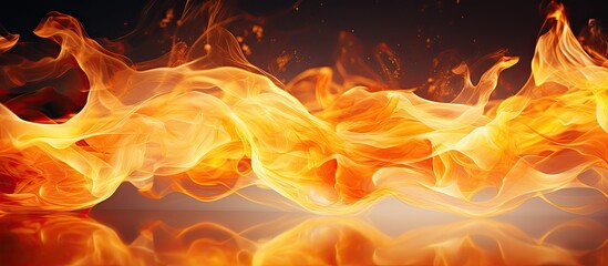 Canvas Print - Blurred movements in fire display.