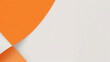 Kontrastierendes geschwungenes Wellenmuster in Orange und Weiß. Abstrakter wellenförmiger Unternehmenshintergrund mit Kreisen. Vektor-Banner-Design