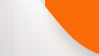 Kontrastierendes geschwungenes Wellenmuster in Orange und Weiß. Abstrakter wellenförmiger Unternehmenshintergrund mit Kreisen. Vektor-Banner-Design