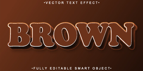 Poster - Brown Color Vector Fully Editable Smart Object Text Effect