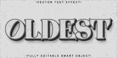 Poster - Vintage Oldest Vector Fully Editable Smart Object Text Effect
