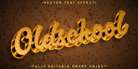 Poster - Oldschool Vector Fully Editable Smart Object Text Effect