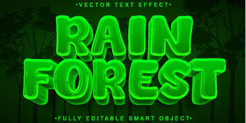 Poster - Green Rainforest Vector Fully Editable Smart Object Text Effect