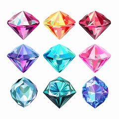 crystal jewelry jewel diamond gem gemstone stone set brilliant precious sapphire luxury vector tr