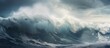 Enormous surf on stormy day