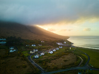 Wall Mural - Irelands West on Achill Island. Drone shot