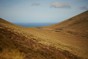 Poster - Irelands West on Achill Island. Grassfields.