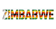 Zimbabwe flag text font