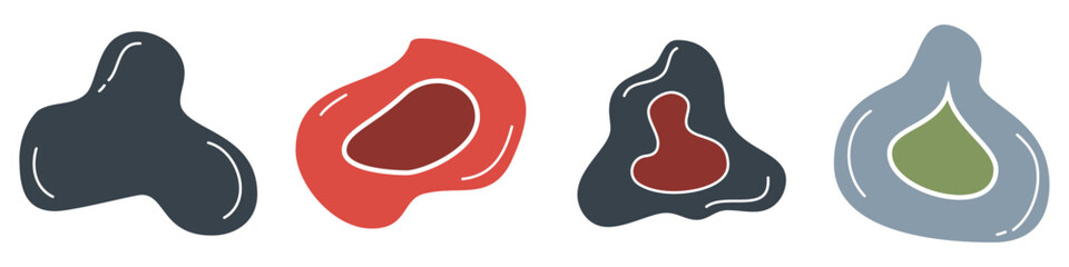 Poster - set of abstract liquid blob of different shapes. design element vector illustration