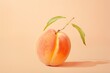 © BajimBa - Peaches on a peach fuzz background, the color of 2024