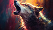 Howling Wolf Mystical Digital Art