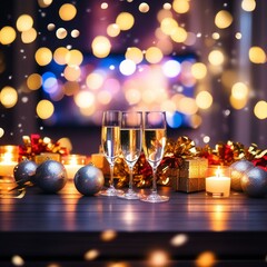 Wall Mural - business new years celebration wallpaper simple cinematic lighting