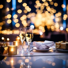 Wall Mural - business new years celebration wallpaper simple cinematic lighting
