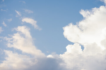 Wall Mural - nature and landscape concept with clear sky and small cloud background