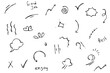 © Ahmad - Doodle cute star, sparkle pen line elements set hand drawn icons.