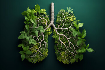 Illustration highlighting the significance of green lungs for a more sustainable future