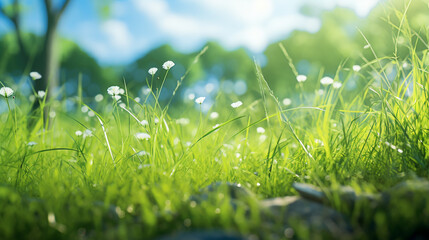 Green grass in the sunlight. Sunlight through the grass. Natural background
Green Summer Grass Meadow Close-Up With Bright Sunlight. Sunny Spring Background. Beautiful green grass background with boke