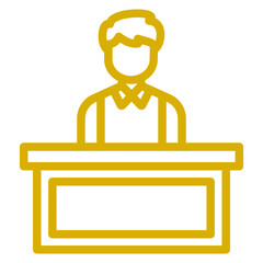 Poster - Vector Design Information Desk Icon Style