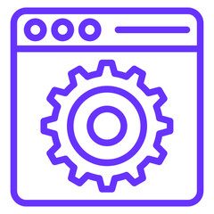 Sticker - Vector Design Browser Setting Icon Style