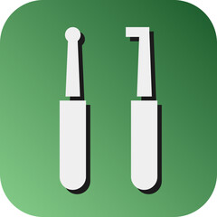 LockPick Vector Glyph Gradient Background Icon Design