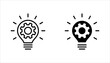 innovation icon. Light bulb and cog inside. Premium quality graphic design element. vector illustration on white background