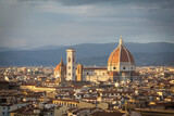 Fototapeta Zachód słońca - city skyline of Florence, Tuscany, Italy